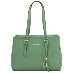 TL Bag Sac Bandoulière en Cuir Vert Menthe TL142037