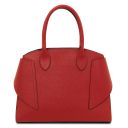 Formentera Sac à Main en Cuir et Trousse de Toilette en Cuir Souple Rouge Lipstick TL142524