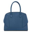 Formentera Sac à Main en Cuir et Trousse de Toilette en Cuir Souple Denim TL142524