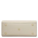 Croque Leather Handbag Beige TL142565