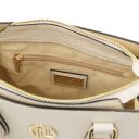 Croque Leather Handbag Beige TL142565