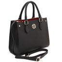 Croque Leather Handbag Black TL142565