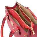 Croque Sac Cabas en Cuir Rouge Lipstick TL142565