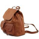 Seoul Leather Backpack Large Size Brown TL90142