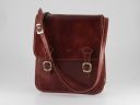Patrick Leather Crossbody Bag Brown TL90177