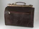 Madrid Croco Look Leather Travel bag - Small Size Black TL140753