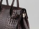 Erika Lady bag in Croco Look Leather - Small Size Черный TL140846