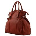 Eleonora Women's Leather Handbag Brick Orange TL141030