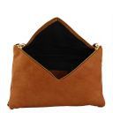 Audrey Clutch Leather Handbag - Large Size Светлый серо-коричневый TL141033