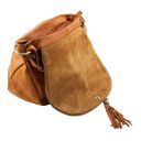 TL Bag Soft Leather Shoulder bag With Tassel Detail Black TL141110