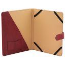 Leather IPad Case With Snap Button Red TL141170