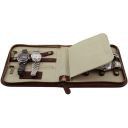 Эксклюзивный дорожный кожаный футляр для часов Темно-коричневый TL141292
