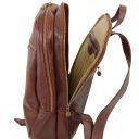Osaka Кожаный рюкзак для ноутбука с отделением впереди Темно-коричневый TL141308