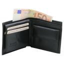 Exklusive Herren Brieftasche aus Leder mit 3 Scheinfächern und Münzfach Schwarz TL141377