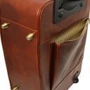 TL Voyager 4 Wheels Vertical Leather Trolley Honey TL141390