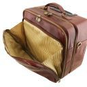 Varsavia Two Compartments Leather Pilot Case With two Wheels Honey TL141533
