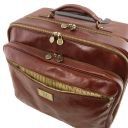 Varsavia Two Compartments Leather Pilot Case With two Wheels Black TL141533