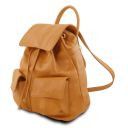 Sapporo Soft Leather Backpack for Women Light Taupe TL141553