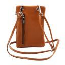 TL Bag Soft Leather Cellphone Holder Mini Cross bag Темный серо-коричневый TL141605