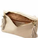Audrey Leather Clutch Dark Taupe TL140988