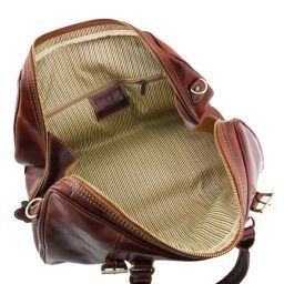 Berlino Borsa da viaggio in pelle con fibbie - Misura piccola Testa di Moro TL1014