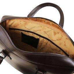 Urbino Cartella porta computer in pelle Saffiano con tasca frontale Testa di Moro TL141627