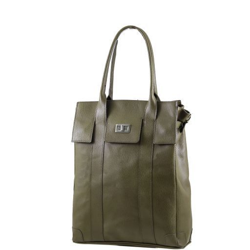 Eva Leather Tote bag Forest Green TL140917