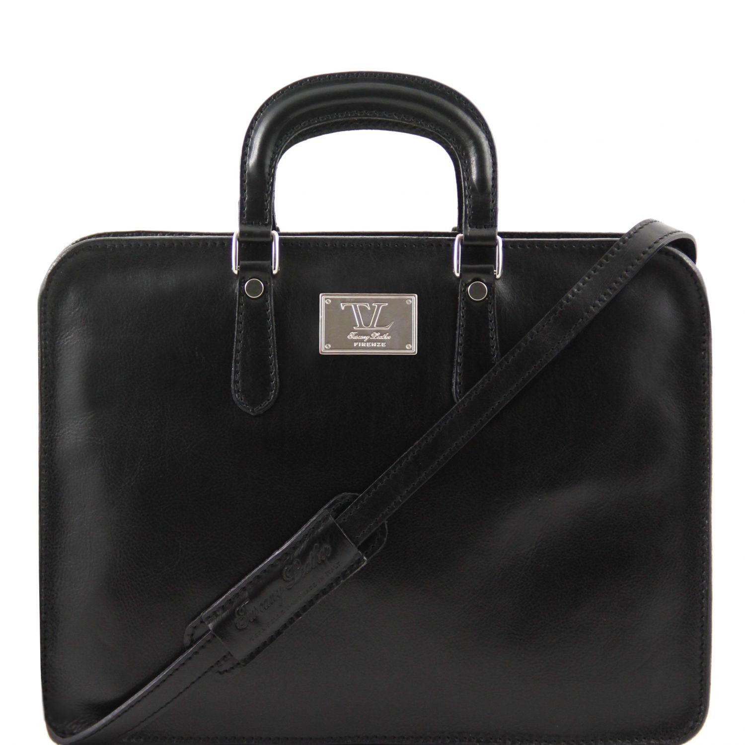 Alba Leather briefcase for women 1 compartment Black TL140961