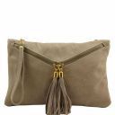 Audrey Leather Clutch Light Taupe TL140988