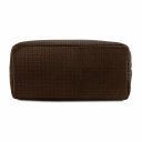 TL KeyLuck Sac Shopping en Cuir Imprimé Tressé Marron foncé TL141573