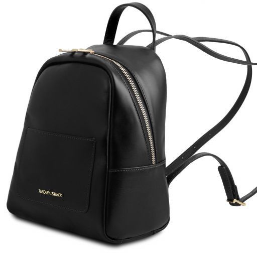 small leather backpack