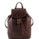 Taipei Leather Backpack - Large Size Brown TL90109