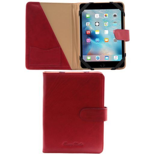 Porta iPad Mini 4 in pelle con bottone Rosso TL141171