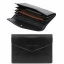 Exclusive Leather Accordion Wallet for Women Black TL140786