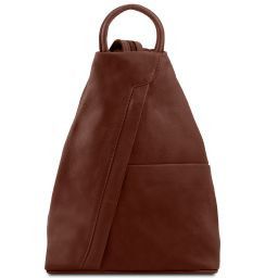 Shanghai Soft Leather Backpack Brown TL140963