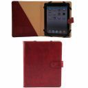 Leather IPad Case With Snap Button Red TL141170