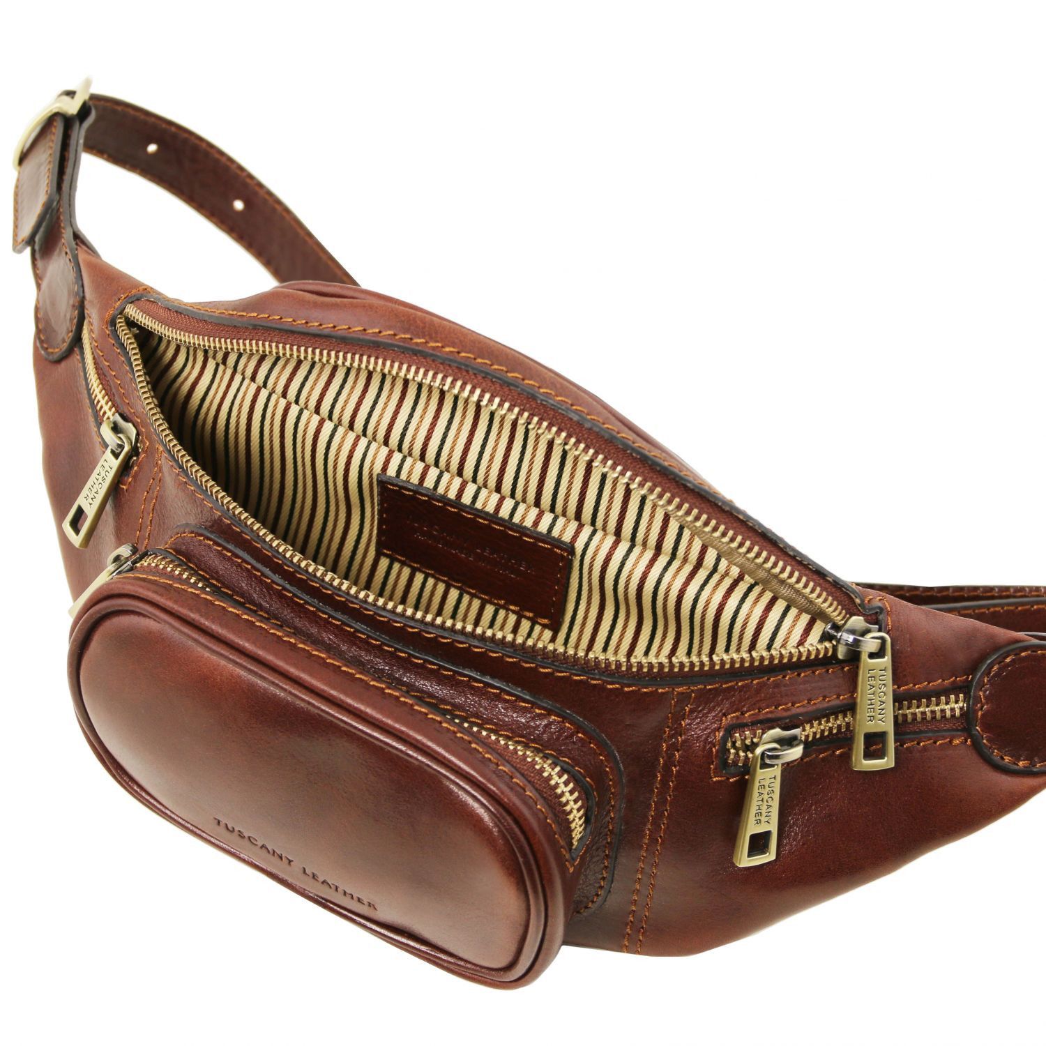 Leather Fanny Pack Brown TL141305