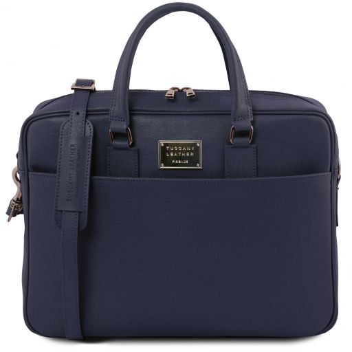 saffiano leather laptop bag