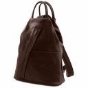 Shanghai Soft Leather Backpack Dark Brown TL140963