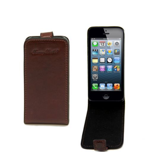 Кожаный чехол для IPhone 5 Коричневый TL141213