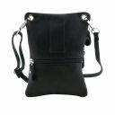TL Bag Mini Schultertasche aus Weichem Leder Schwarz TL141368