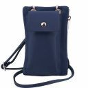 TL Bag Sac Bandoulière Pour Portable en Cuir Souple Bleu foncé TL141423
