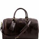 TL Voyager Travel Leather Duffle bag - Large Size Dark Brown TL141217
