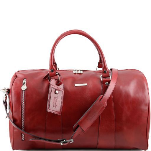 TL Voyager Дорожная кожаная сумка-даффл - Большой размер Красный TL141217