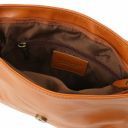 TL Bag Umhängetasche aus Weichem Leder mit Quasten Cognac TL141223