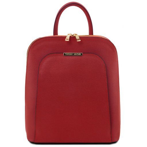 TL Bag Saffiano Leather Backpack for Women Red TL141631