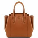 Tulipan Leather Handbag Cognac TL141727