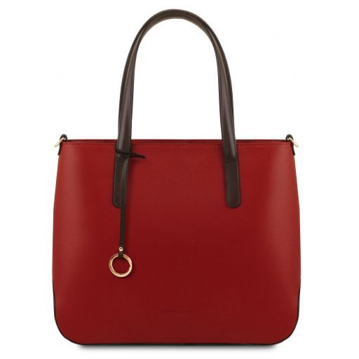 Penelope Leather tote Red TL141791