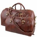 Berlin Leather Travel set Brown TL10175