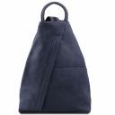 Shanghai Soft Leather Backpack Dark Blue TL140963